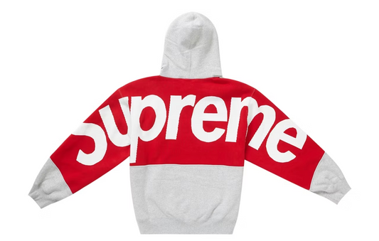 Supreme Big Logo Jacquard Hooded Sweatshirt Heather Grey