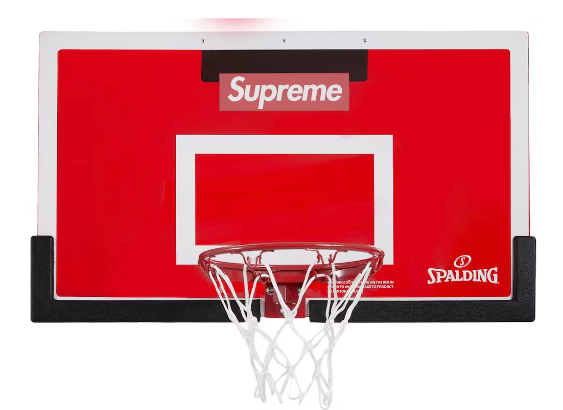 Supreme Spalding Mini Basketball Hoop Red