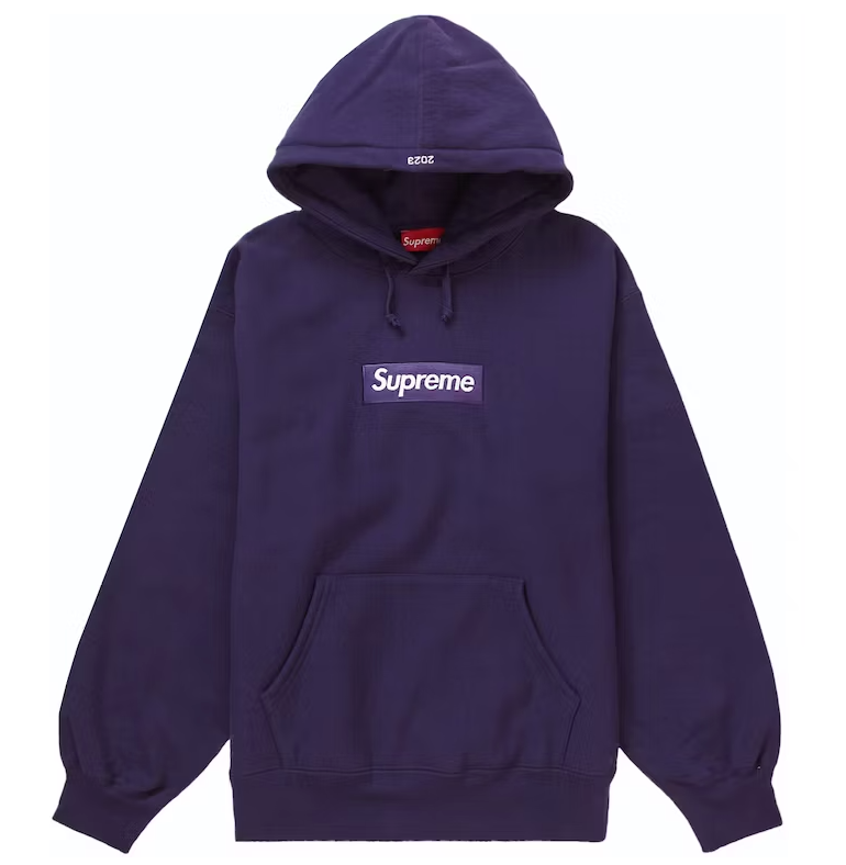 Supreme Box Logo Hooded Sweatshirt (FW23) Dark Purple