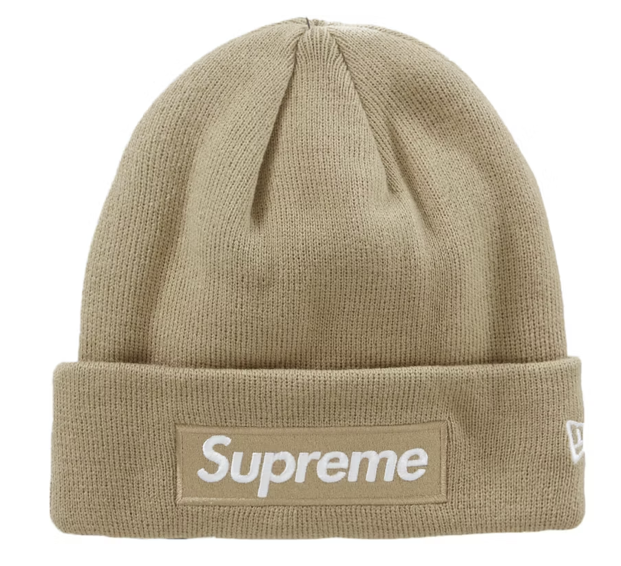 Supreme New Era Box Logo Beanie (FW23) Dark Sand