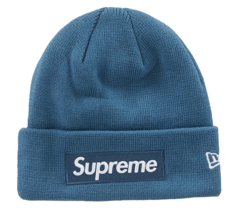 Supreme New Era Box Logo Beanie (FW23) Blue