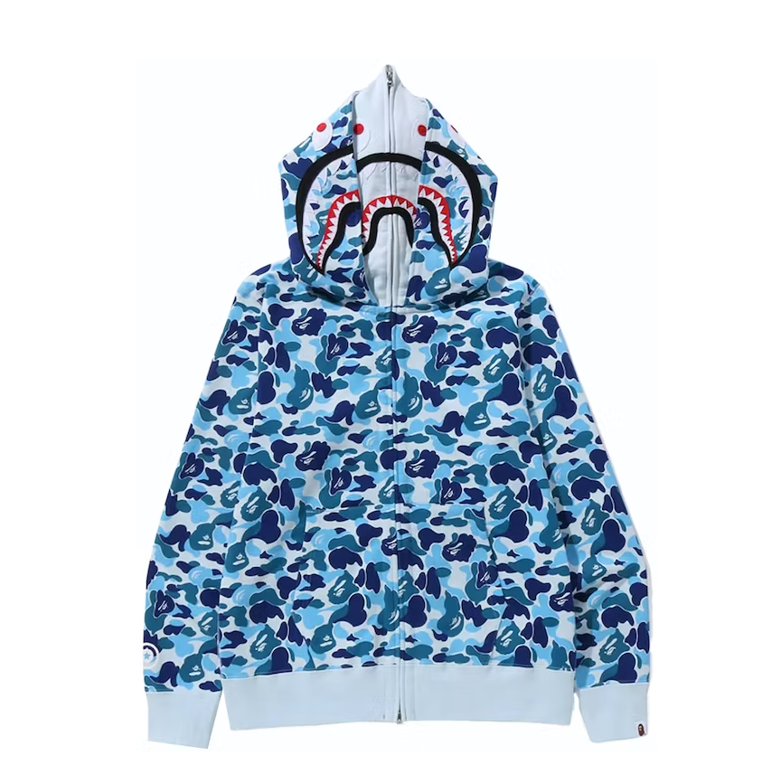 BAPE ABC Camo Double Shark Full Zip Hoodie (FW23) Blue