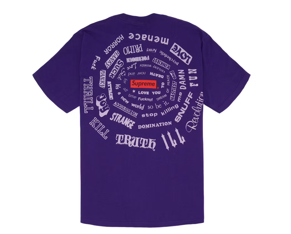 Supreme Spiral Tee Purple