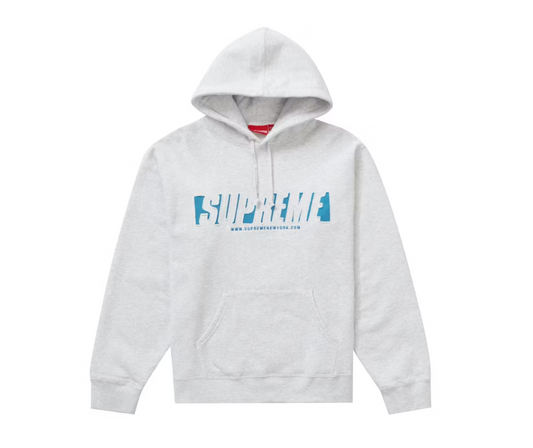 Supreme Reflective Cutout Hooded Sweatshirt Ash Grey