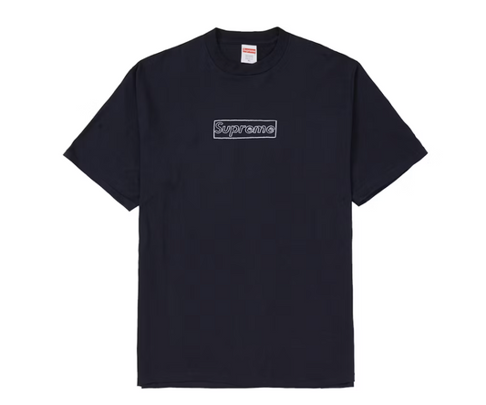 Supreme KAWS Chalk Logo Tee Navy