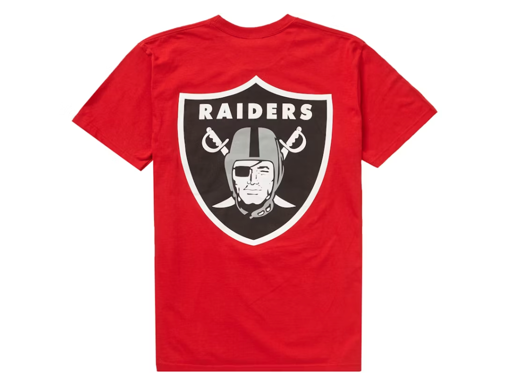 Supreme NFL x Raiders x '47 Pocket Tee Red