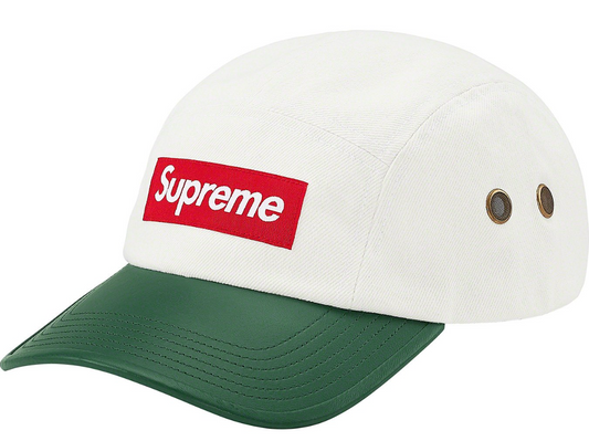 Supreme 2-Tone Denim Camp Cap White