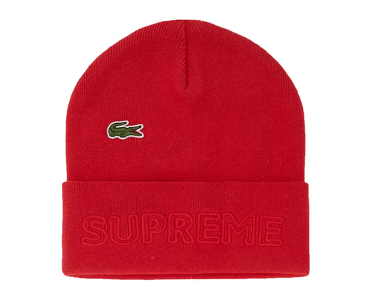 Supreme LACOSTE Beanie Red