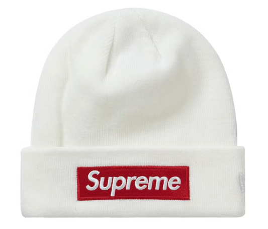 Supreme New Era Box Logo Beanie (FW18) White