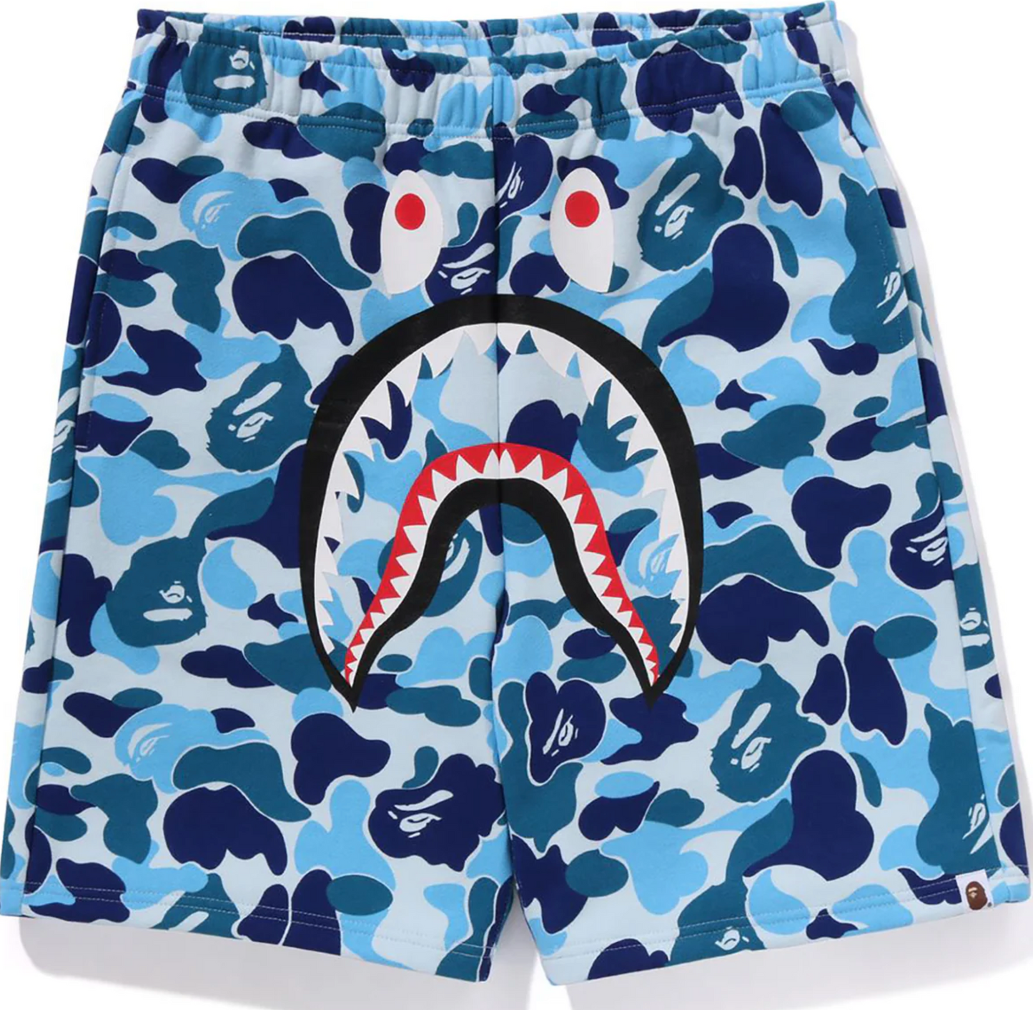 ABC CAMO SHARK SWEAT SHORTS MENS- Blue