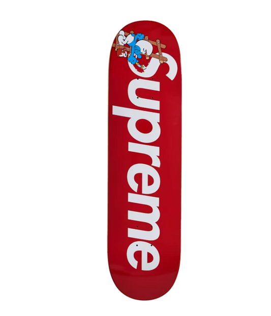 Supreme Smurfs Skateboard Red