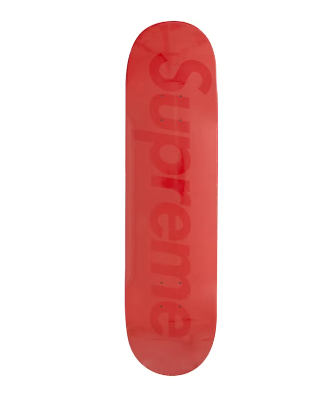 Supreme Tonal Box Logo Skateboard Deck Red