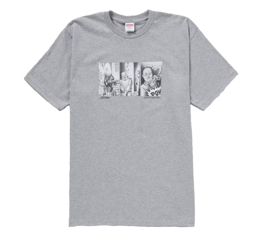 Supreme Mister Cartoon Pow Tee Heather Grey