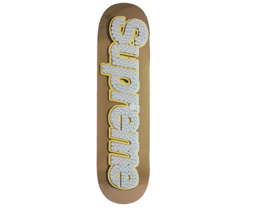 Supreme Bling Box Logo Skateboard Deck (SS22) Gold