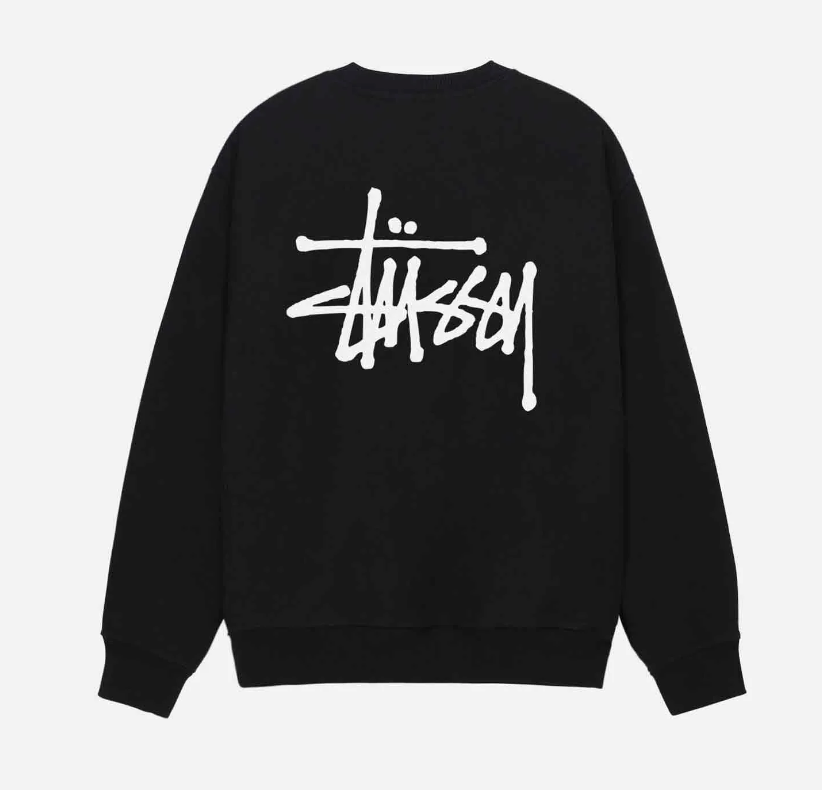 BASIC STÜSSY CREW BLACK