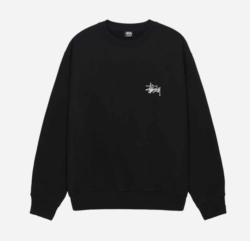 BASIC STÜSSY CREW BLACK