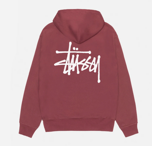 BASIC STÜSSY HOODIE OXBLOOD