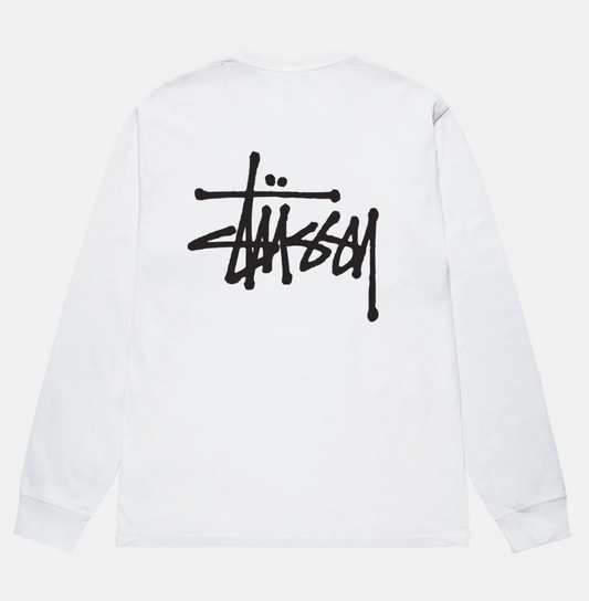 BASIC STÜSSY LS TEE- WHITE