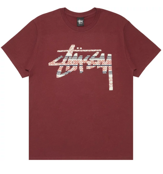 Stussy Stock Knit Tee 'Wine'