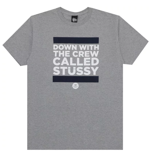 Stussy Down With The Crew Tee 'Grey Heather'