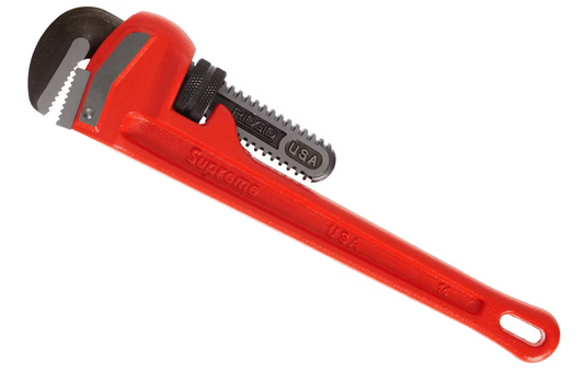 Supreme Ridgid Pipe Wrench Red