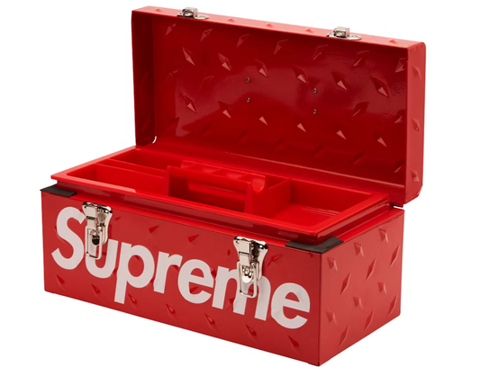 Supreme Diamond Plate Tool Box Red