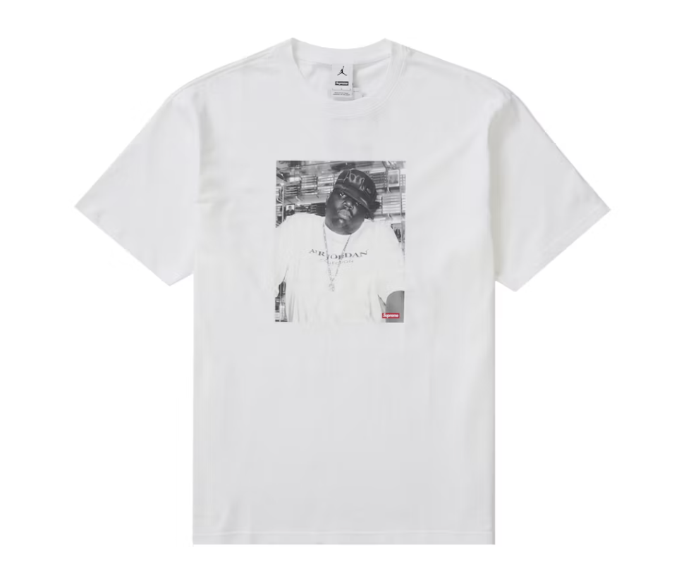 Supreme Jordan Biggie S/S Top White