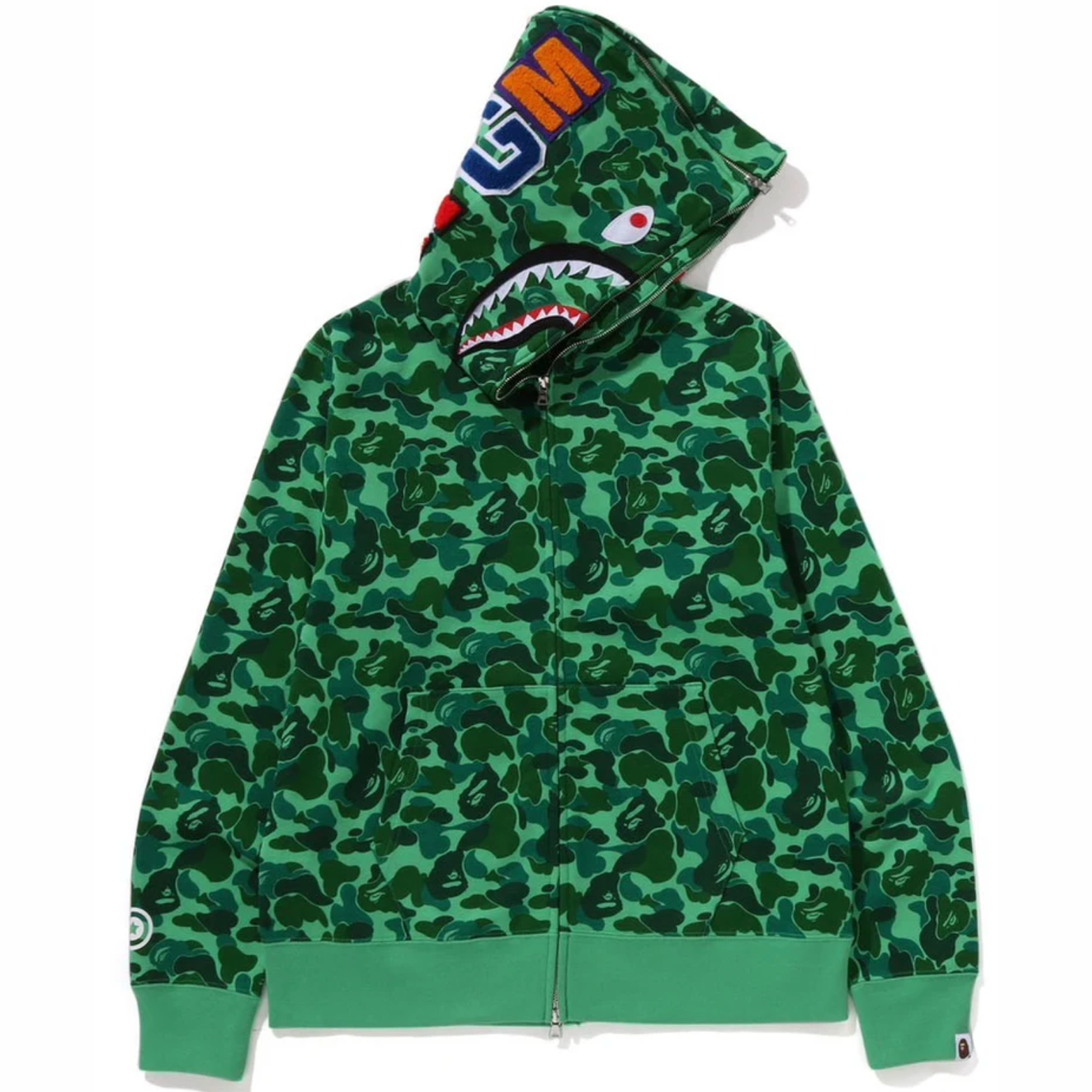 BAPE STORE® HARAJUKU SEPARATE SHARK FULL ZIP HOODIE GREEN – Doused BAPE STORE® HARAJUKU SEPARATE SHARK FULL ZIP HOODIE GREEN – Doused