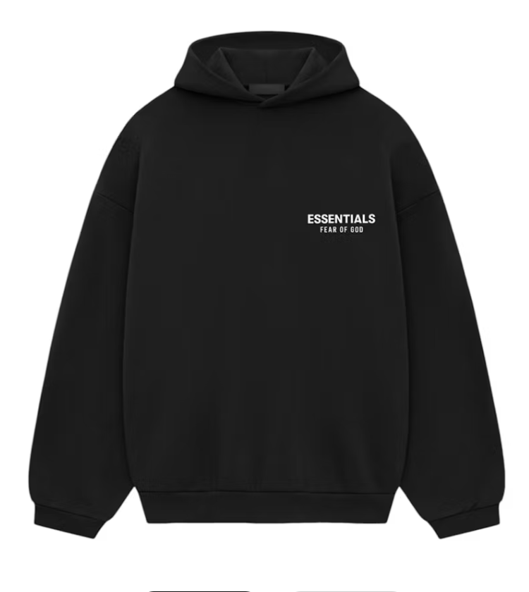 Fear of God Essentials Fleece Hoodie (FW24) Black