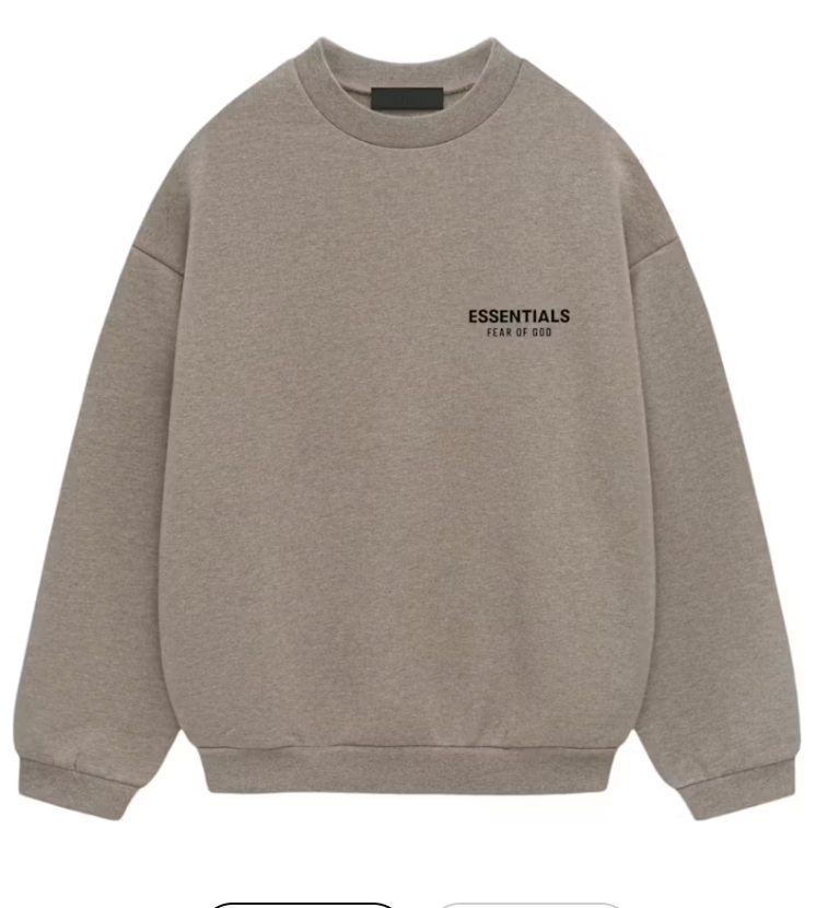 Fear of God Essentials Fleece Crewneck (FW24) Heather Gray