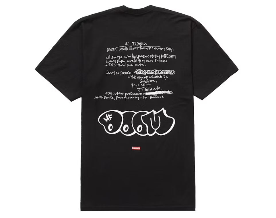 Supreme MF DOOM Tee Black