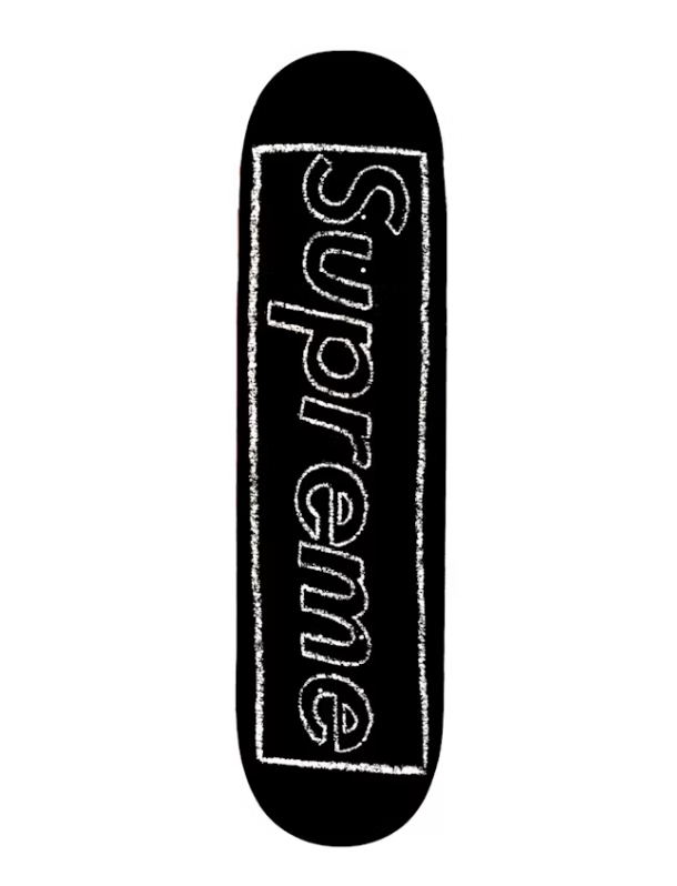 Supreme KAWS Chalk Logo Skateboard Deck Black