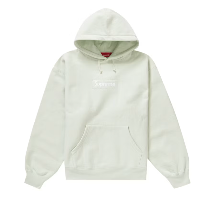 Supreme Box Logo Hooded Sweatshirt (FW23) Light Green