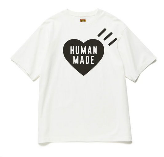 Human Made Heart Black Logo Date Tee