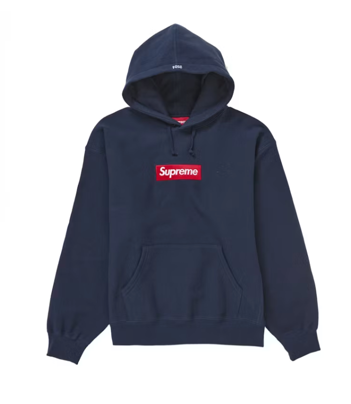 Supreme Box Logo Hooded Sweatshirt Sweatshirt (FW24) Navy