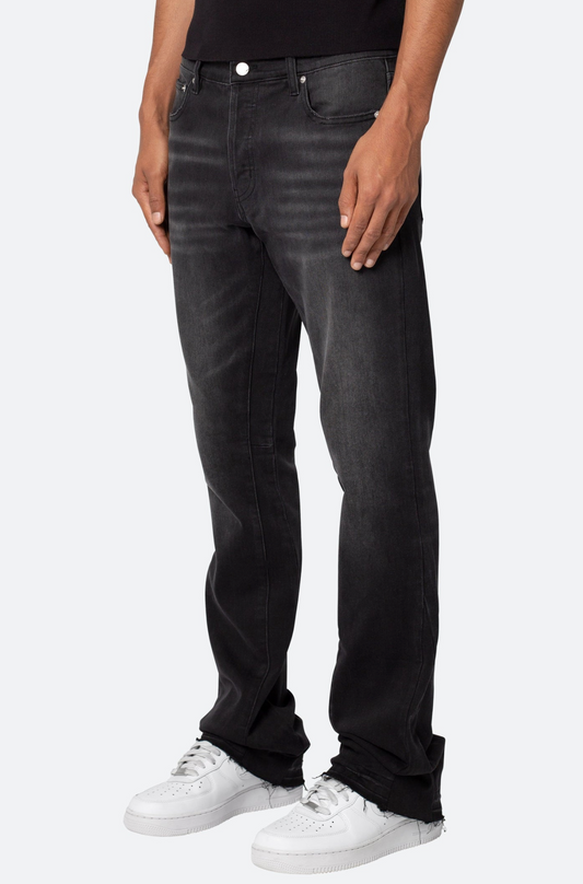 Slim Stacked Denim Black