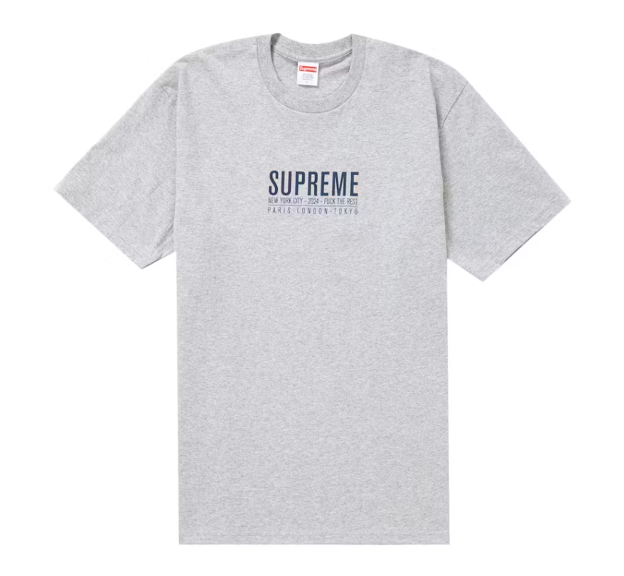 Supreme Paris Tee Heather Grey