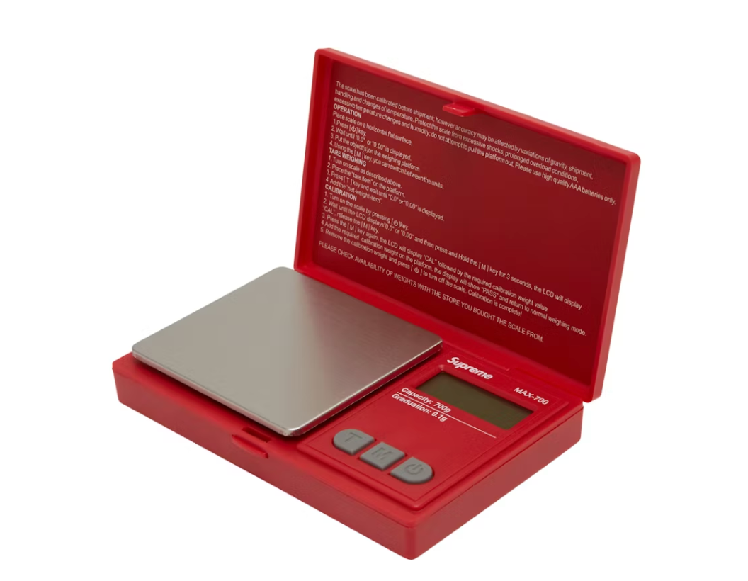 Supreme AWS MAX-700 Digital Scale Red