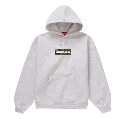 Supreme Box Logo Hooded Sweatshirt (FW23) Ash Grey PRE OWNED