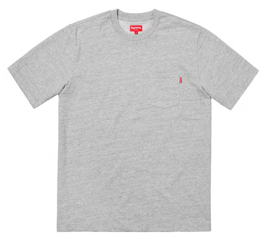 Supreme SS Pocket Tee (FW19) Heather Grey