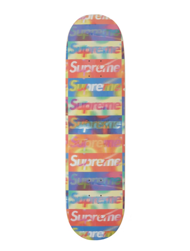 Supreme Distorted Logo Skateboard Deck Yellow
