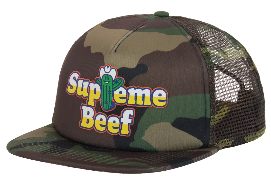 Supreme Beef Mesh Back 5-Panel Woodland Camo