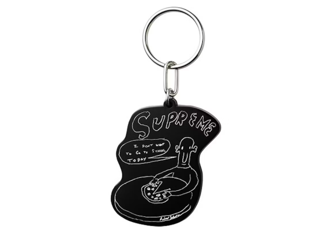 Supreme Daniel Johnson Rubber Keychain Black