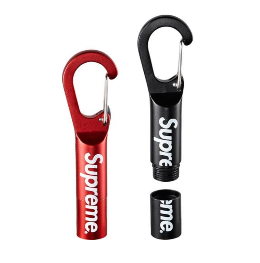 Supreme Stash Pill Carabiner Black Keychain Key Chain SS15