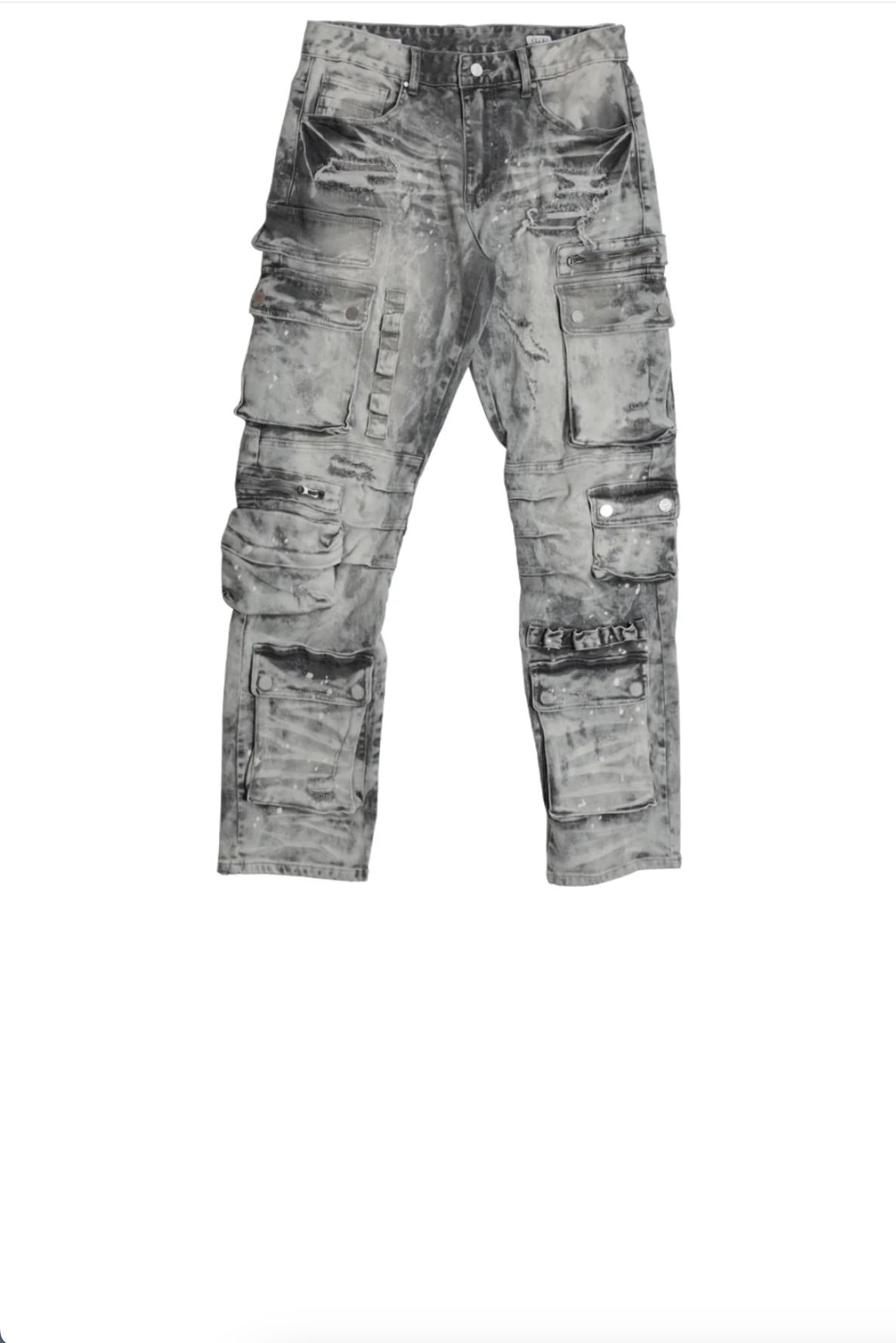 UTILITY CARGO MULTI DENIM PANT- GREYSTONE