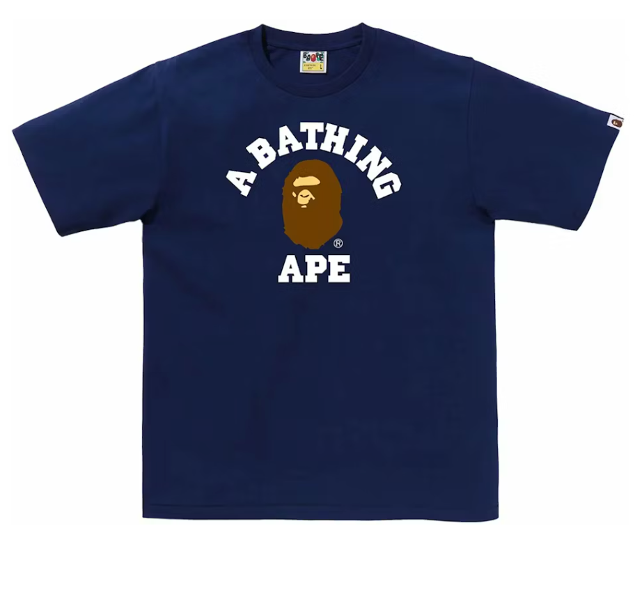 BAPE College Tee (SS24) Navy