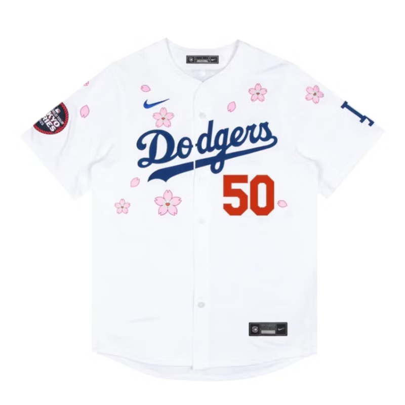 Nike x Takashi Murakami x MLB World Tour Tokyo Series 2025 Dodgers Betts Jersey White