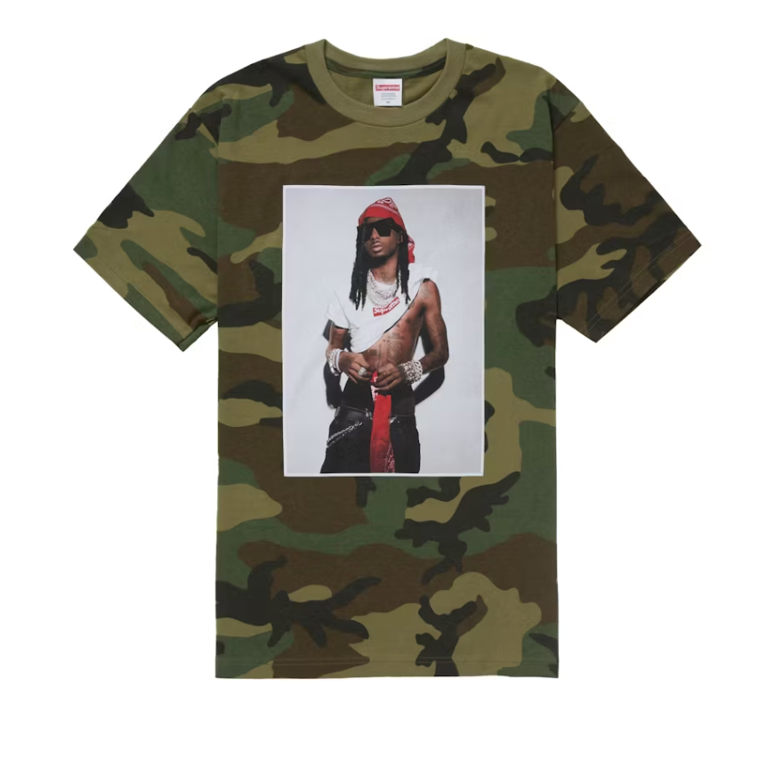 Supreme Playboi Carti Tee Woodland Camo