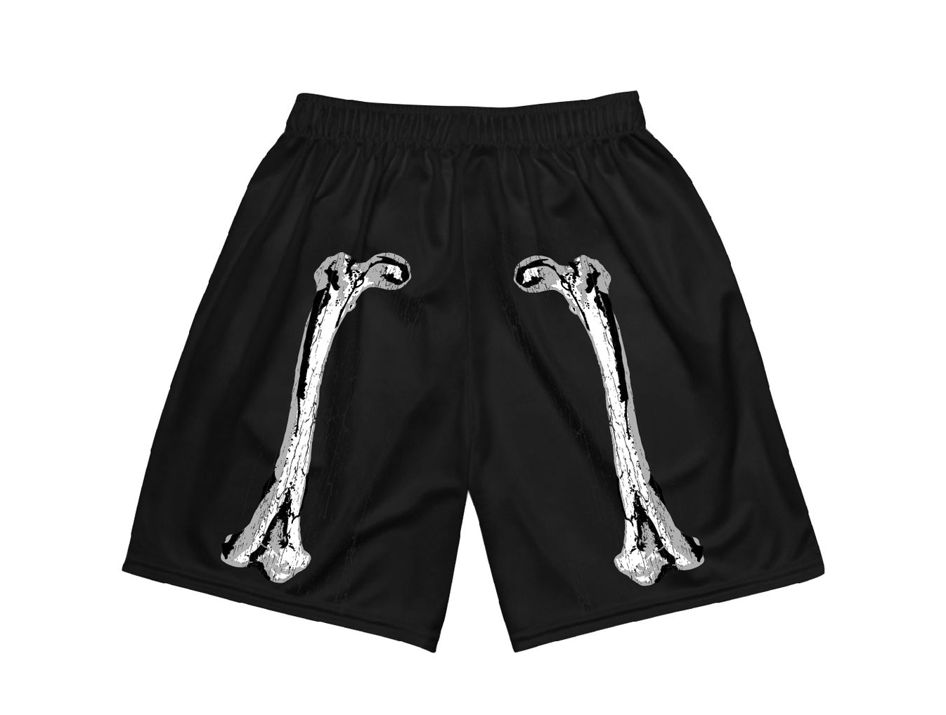 Bones Mesh Shorts Black