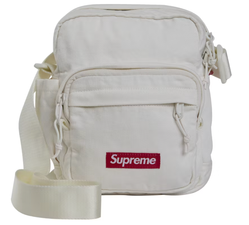 Supreme Denim Shoulder Bag White